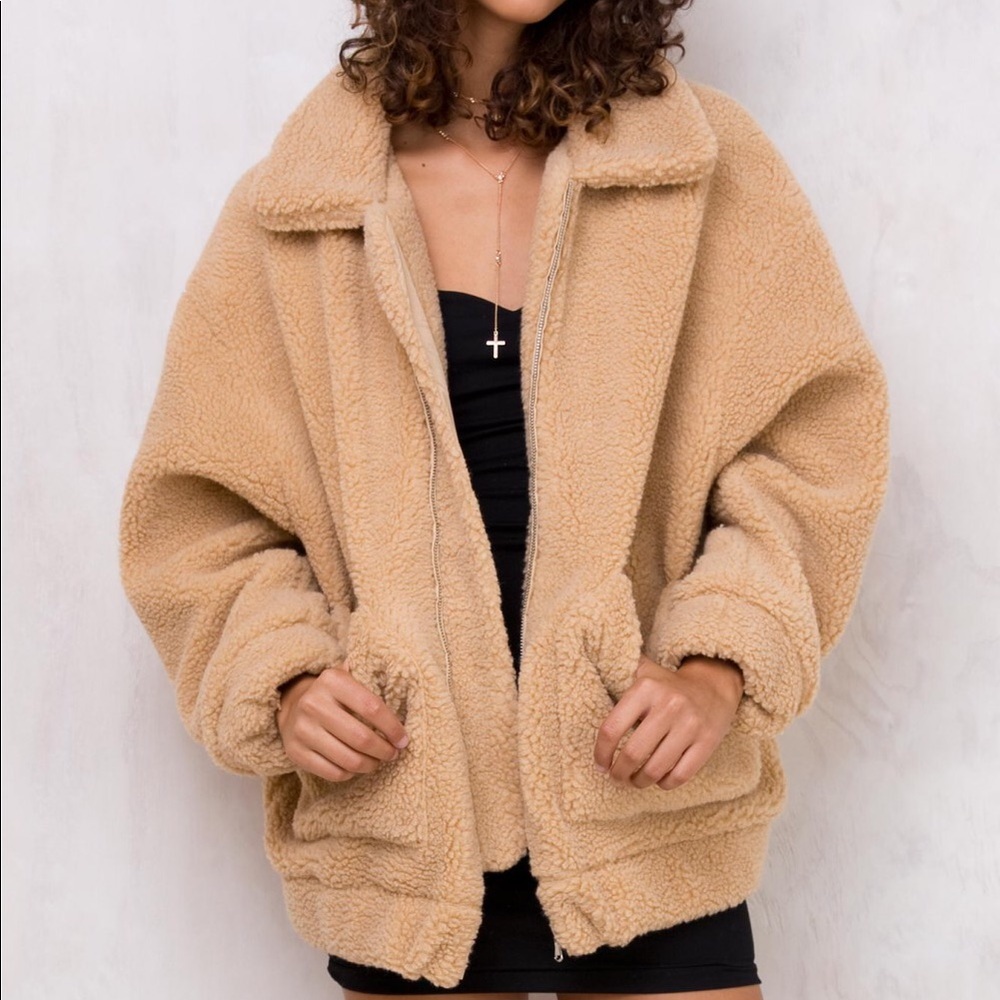 I Am Gia Pixie Coat Caramel Color XS